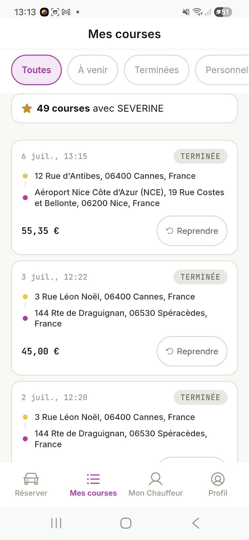 Mes courses